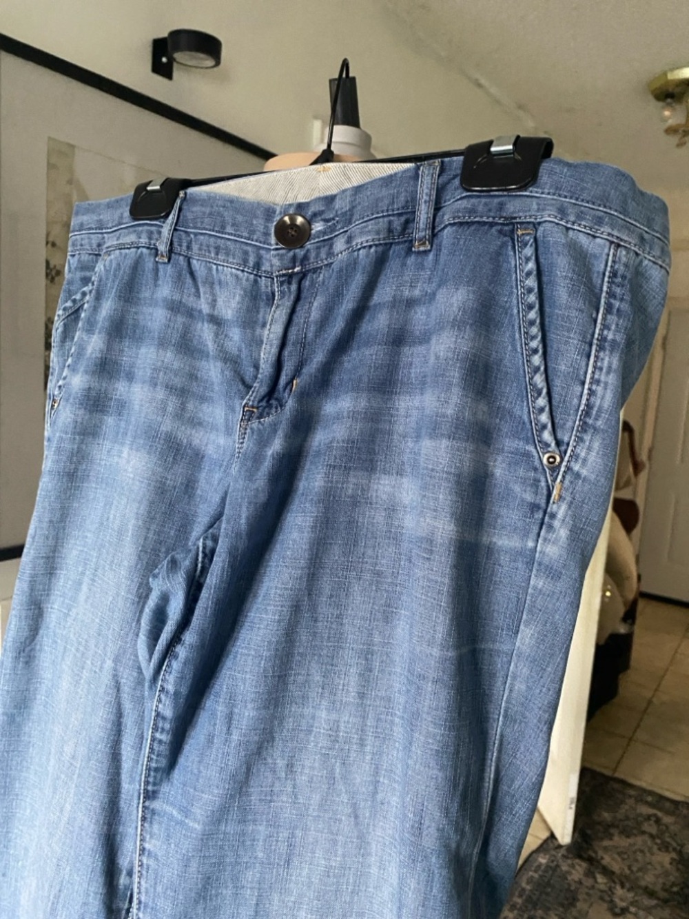 GAP Light Blue Cropped Wide-Leg Jeans - Picture 2 of 6